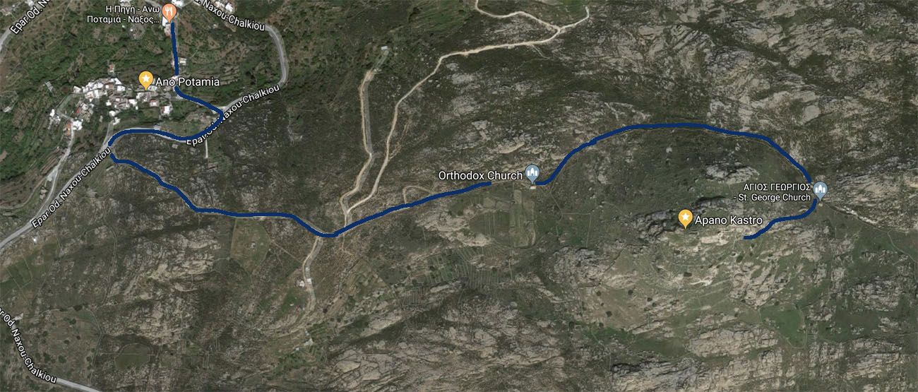 Apano Kastro Hike Map