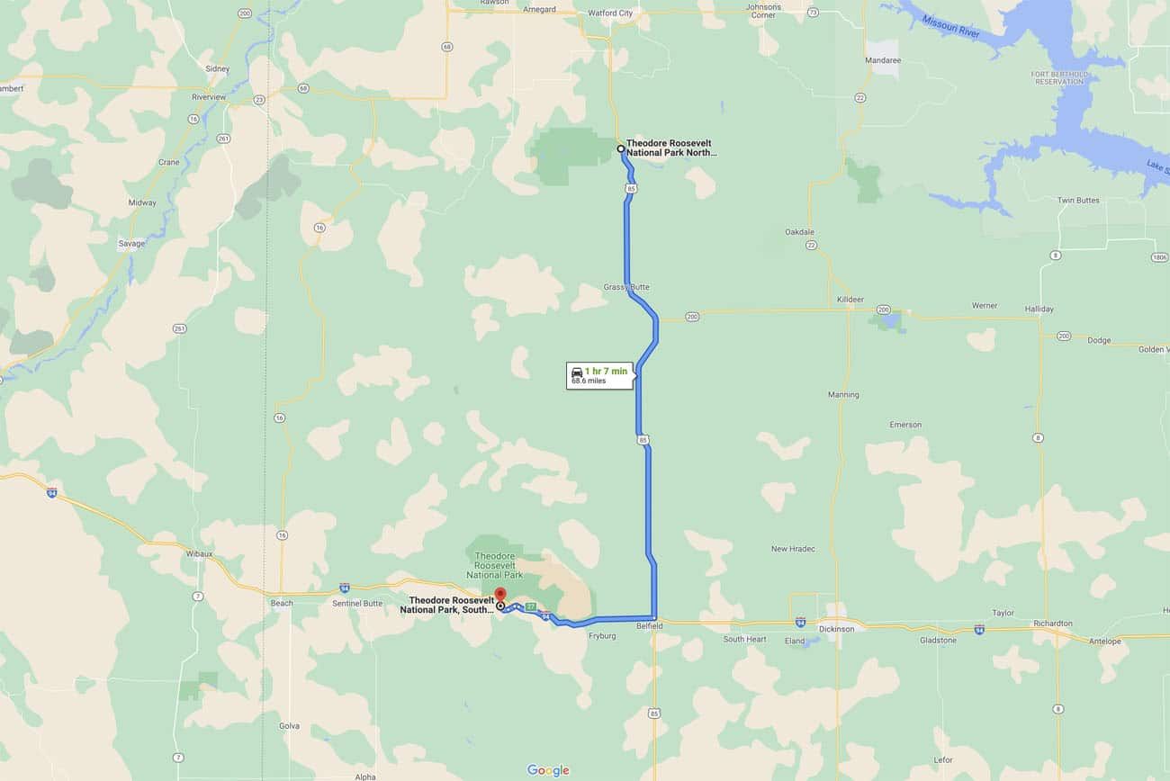 South Unit to North Unit Map